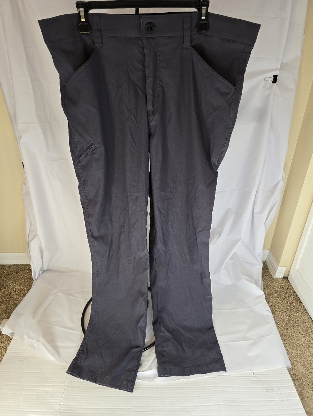 Orvis Men’s Tech Trek Pants 38x34 Charcoal Gray Straight Leg Outdoor Hiking